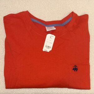 Men's Orange Long Sleeve Pocket T-Shirt